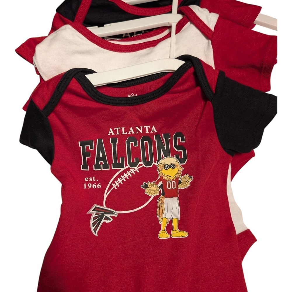 NFL Infant Atlanta Falcons Team 3-Pack Bodysuit 3/6‎ months